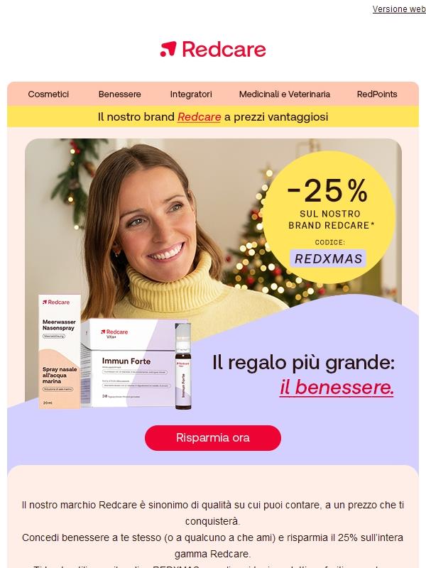 Valido solo pochi giorni: -25% su tutti i prodotti Redcare! 🚨