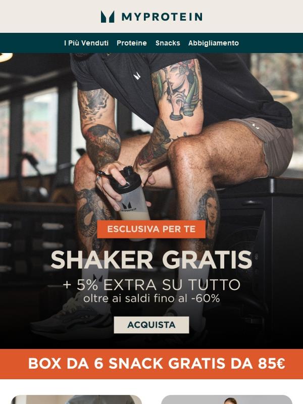 Unisciti a Noi 💚 Shaker GRATIS + 5% Extra