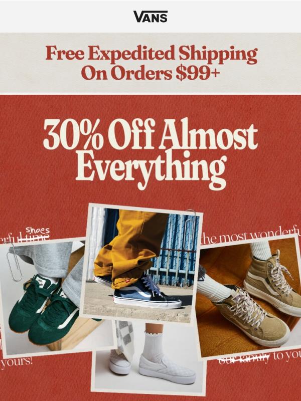 Now live: 30% off almost EVERYTHING