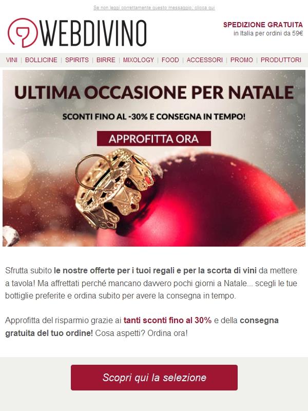 Ultima chiamata per Natale 🎅 FINO AL -30% su tutta la categoria