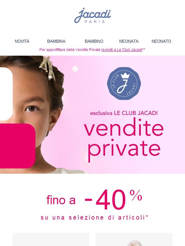 💌 Vendite Private: -40%* su una selezione