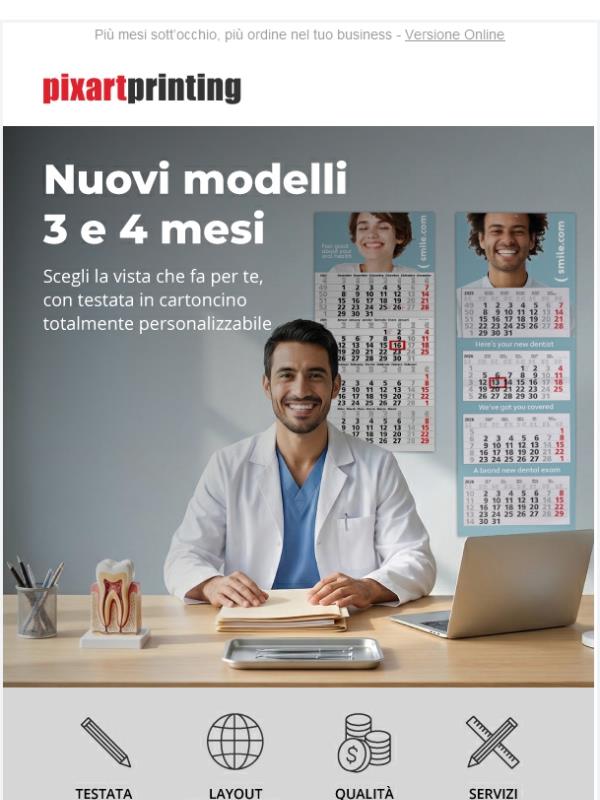 Scopri i Calendari multimesi: 3 o 4 mesi sempre visibili