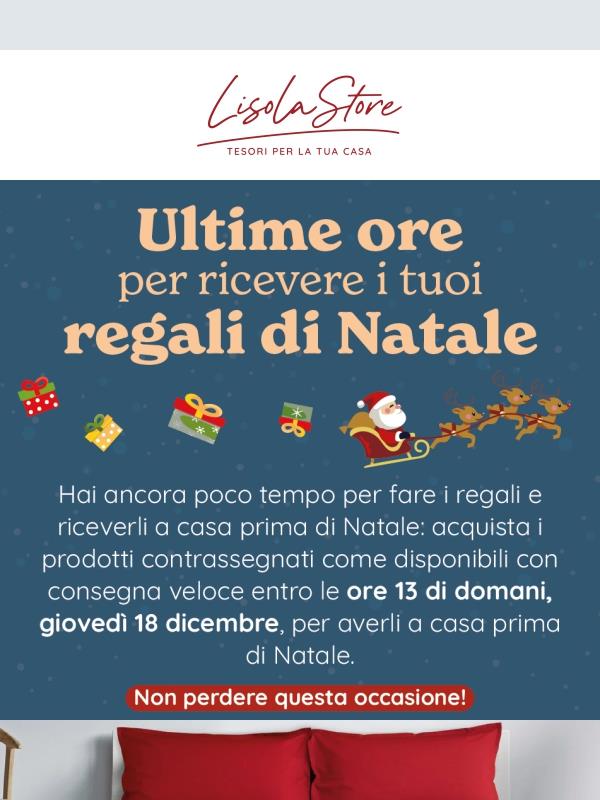 🎁 Ultime ore per ricevere i regali entro Natale: non perdere questa occasione!