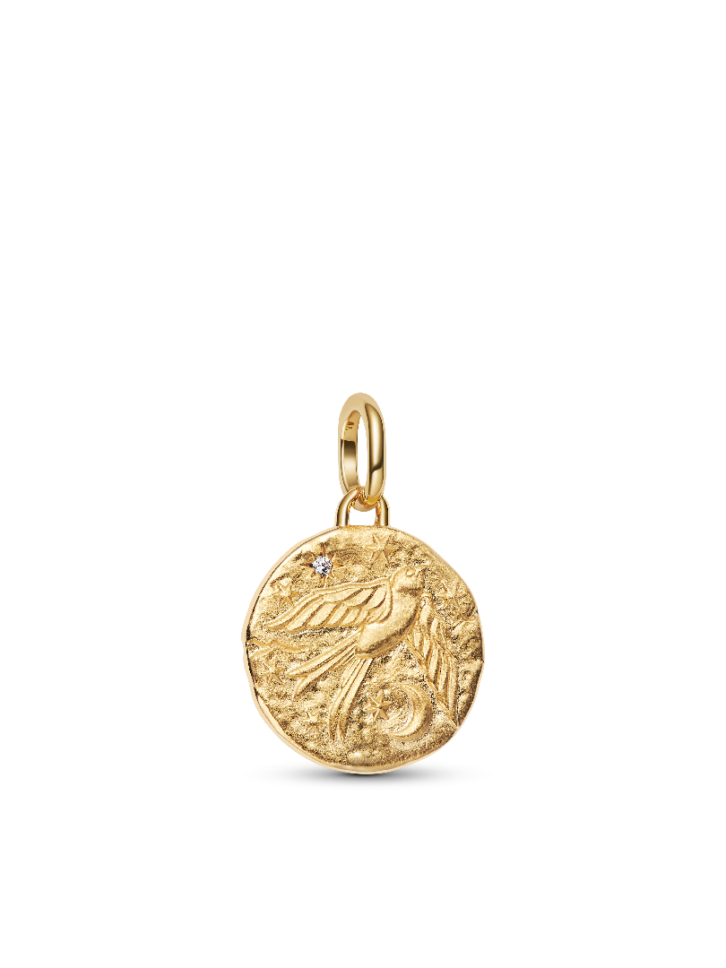 Swallow Medallion Charm