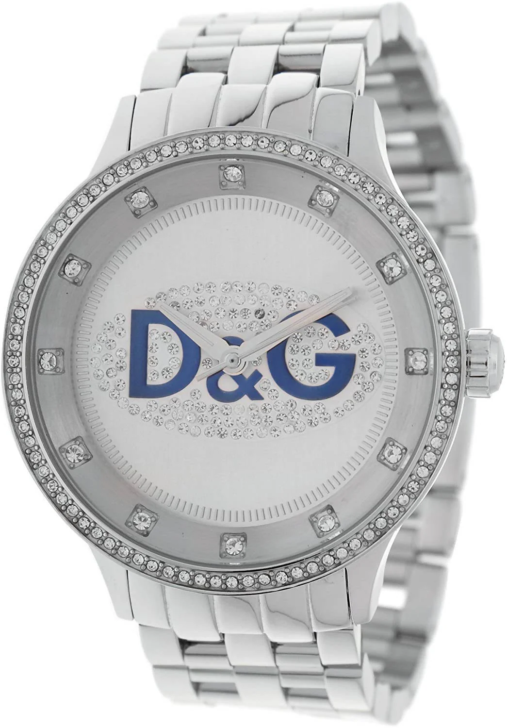Orologio Dolce & Gabbana Prime Time Accessorio Unisex Uomo Donna Brillantini in Acciaio con Cristalli Blu D&G REF. DW 0133