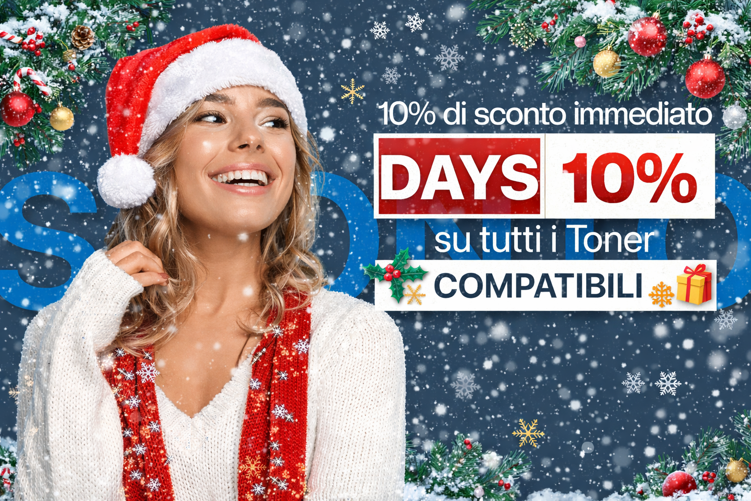 10% di sconto immediato su tutti i Toner Compatibili