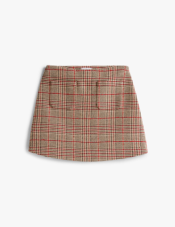 Minigonna in tweed a quadri
