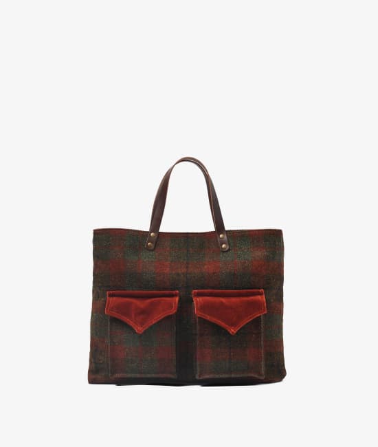 Borsa a Mano Safari Harris Tweed - Ambrato