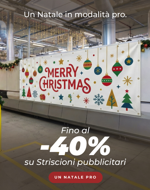 Striscioni pubblicitari fino al -40%