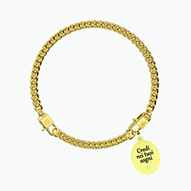 BY YOU COLLECTION Bracciale HIP HOP con ciondolo CREDI NEI TUOI SOGNI BY YOU COLLECTION Bracciale HIP HOP con ciondolo CREDI NEI TUOI SOGNI