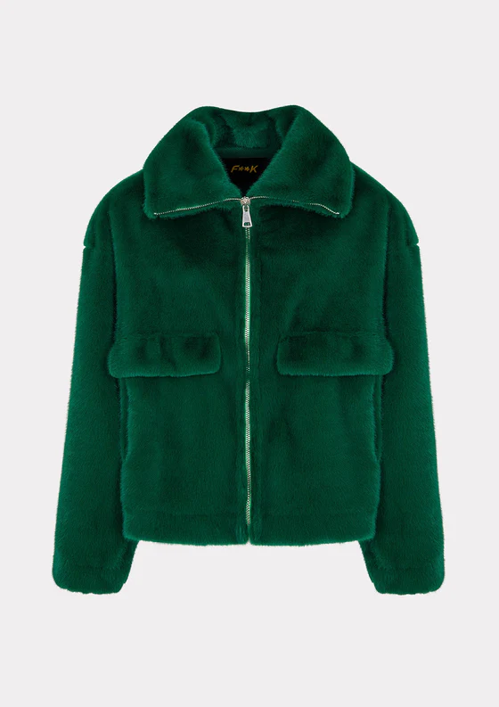 Eco Pelliccia Donna F**K Verde W0110-GN