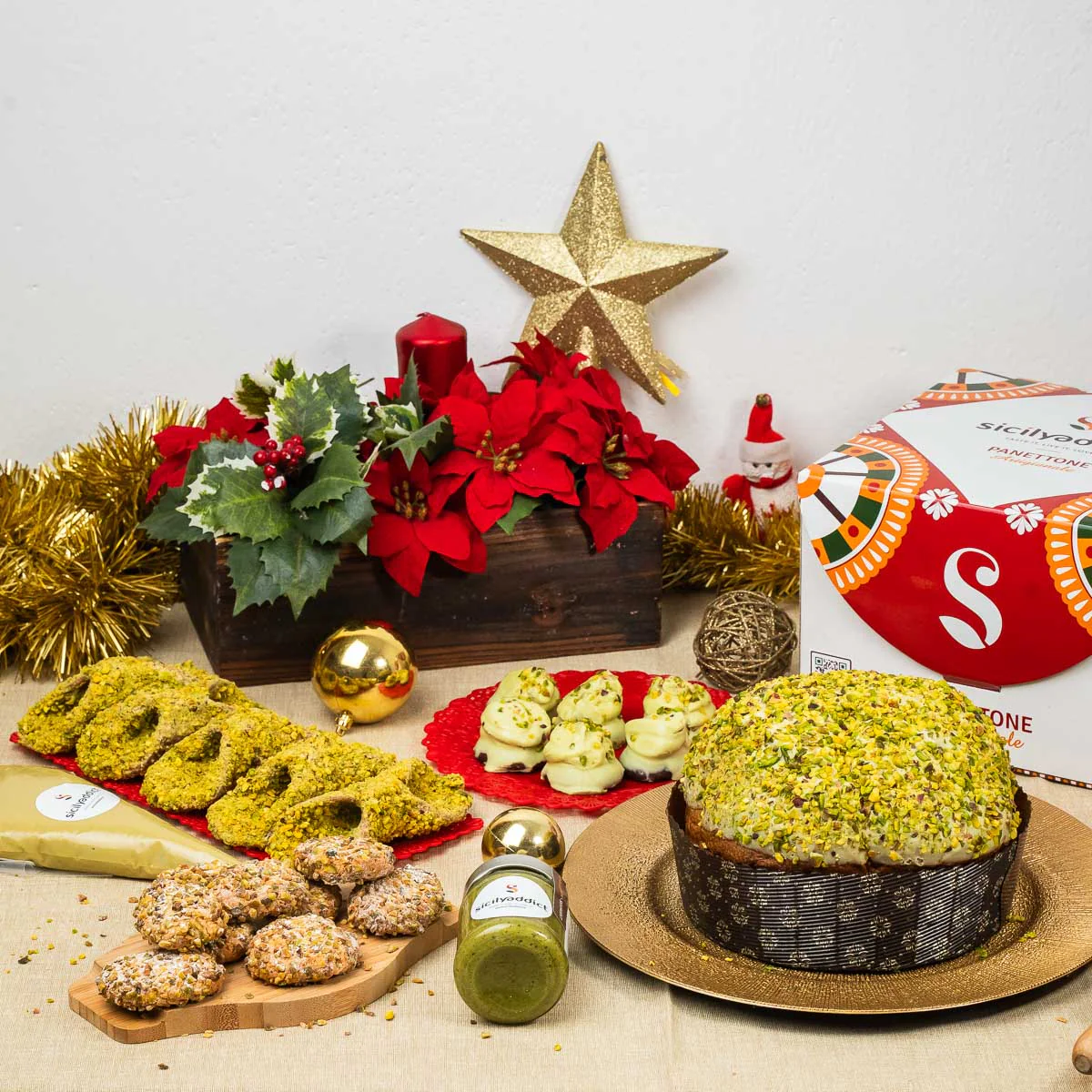 Image of Cesta natalizia Green Christmas + confezione regalo
