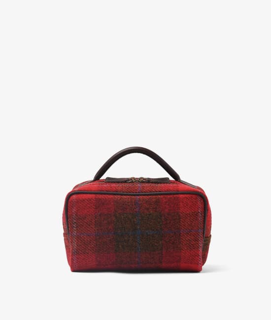 Beauty Case Harris Tweed - Rosso