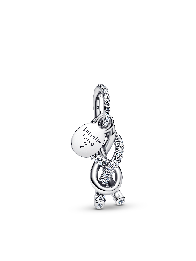 Pavé Infinity Knot Dangle Charm