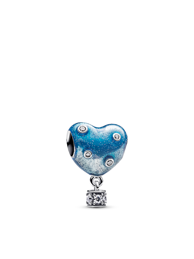 Hot Air Balloon Heart Charm