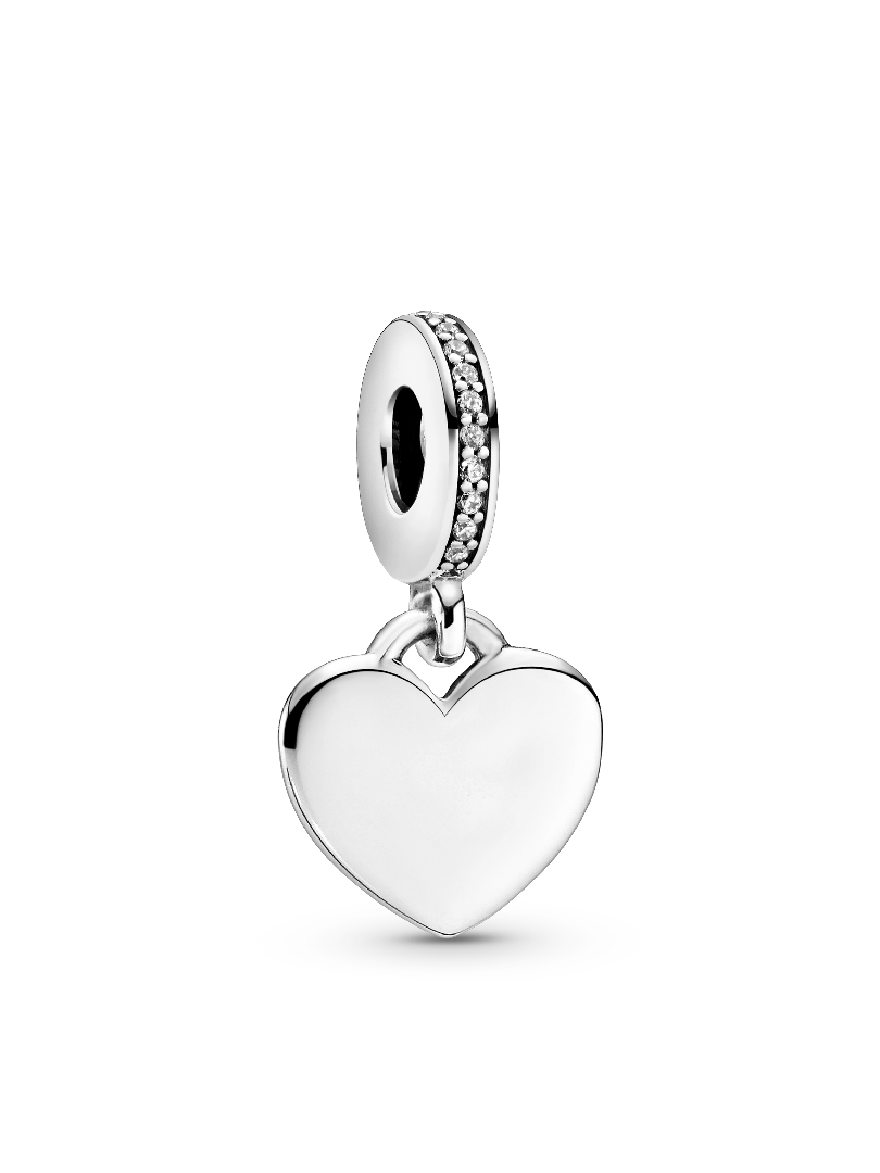 Engravable Heart Tag Dangle Charm