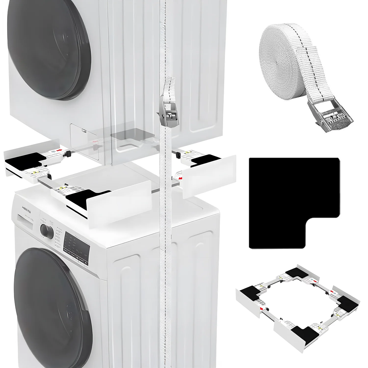Image of Kit Sovrapposizione Lavatrice e Asciugatrice con Cinghia di Fissaggio