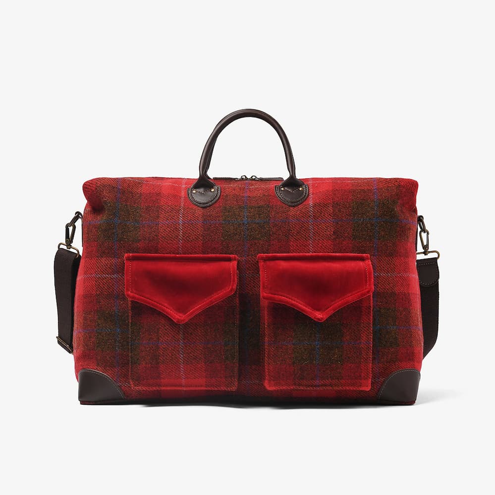 Borsone da Viaggio Harvard Safari Harris Tweed - Rosso