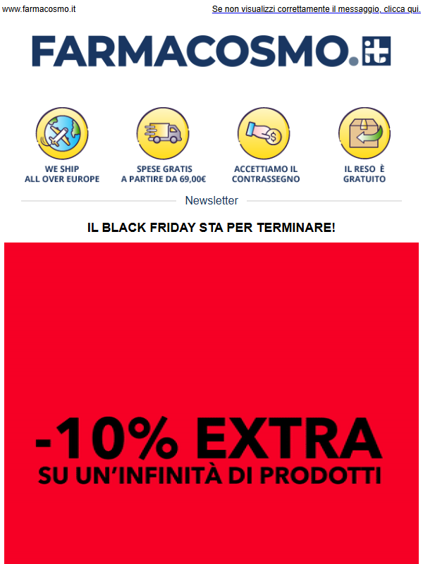 ⏳ Ultima occasione! Il Black Friday scade domani a mezzanotte...