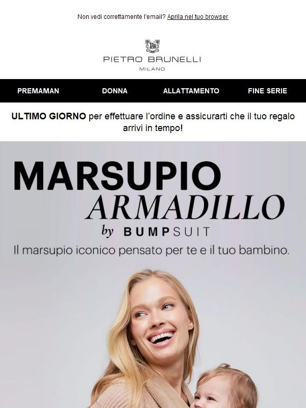 Un regalo speciale per te e il tuo piccolo: Marsupio Armadillo