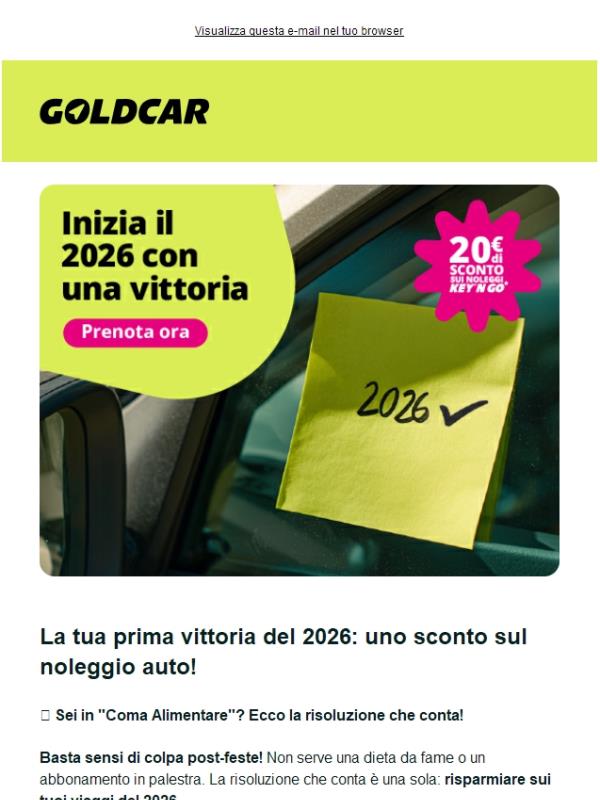 La tua prima vittoria del 2026!