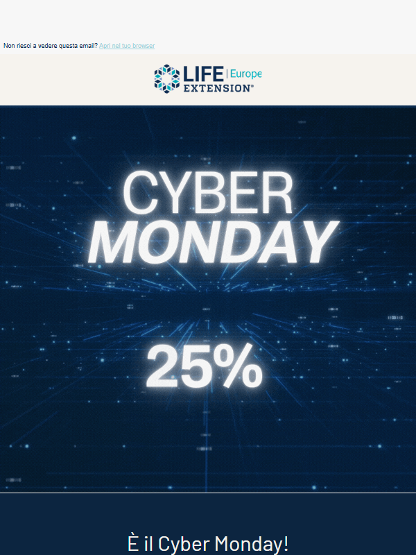 Cyber ​​Monday: 20% di sconto!
