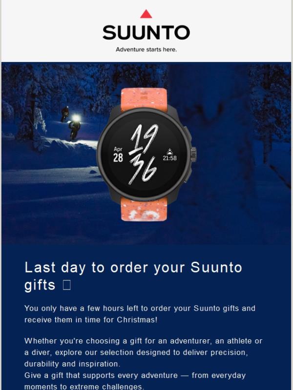 Last day to order your Suunto gifts ⏳
