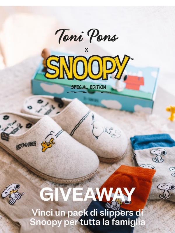 GIVEAWAY | Vinci un pack di slippers di Snoopy per tutta la famiglia 🐾