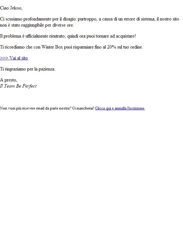 🙏 Ti chiediamo scusa