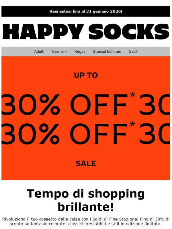 Festa di fine stagione: sconti fino al 30%!