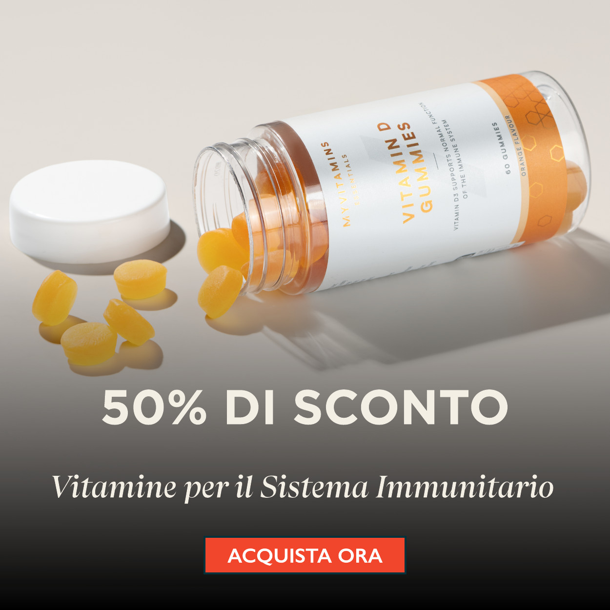 50% di sconto sulle vitamine per il sistema immunitario