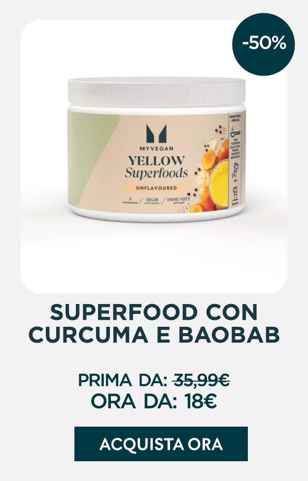 superfood a base di curcuma e baobab