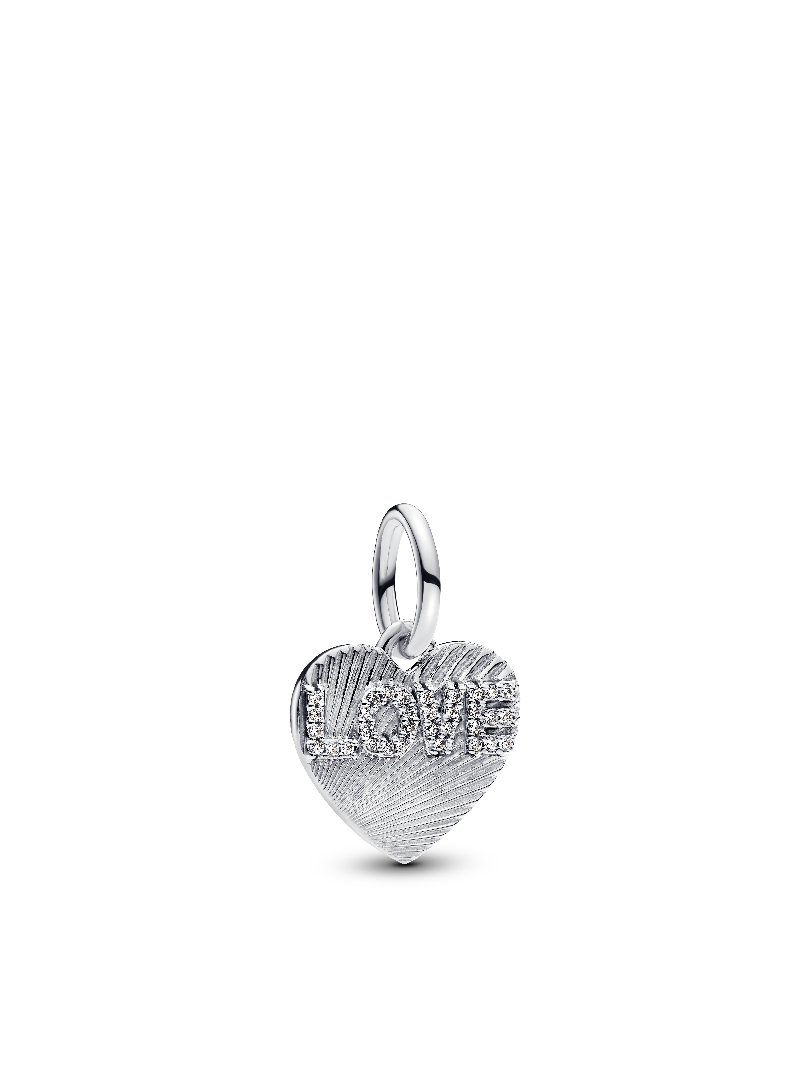 Engravable Love Heart Dangle Charm