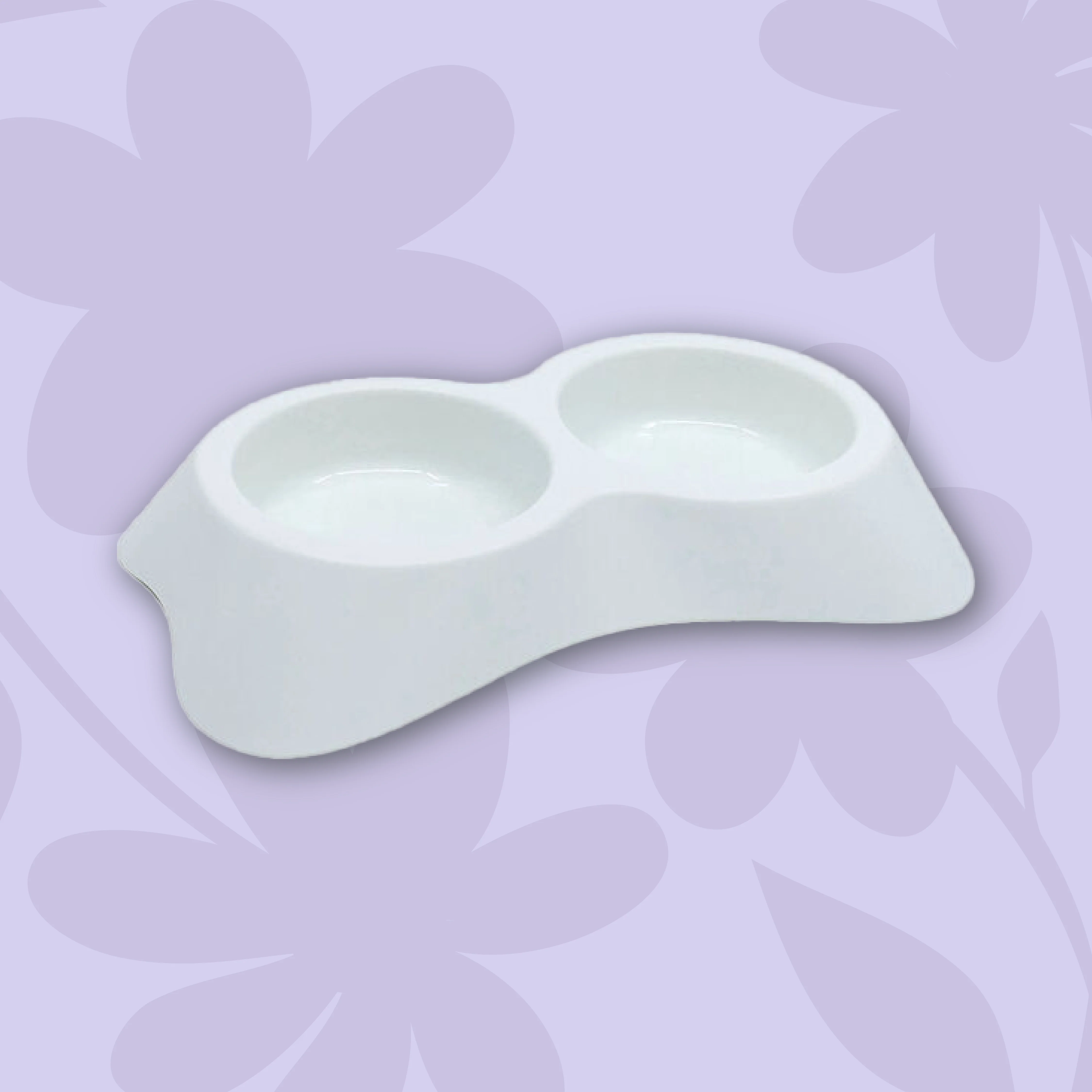 Image of Ciotola Doppia Aurora Bianca 0,2 lt – Pratica e Sicura per il Tuo Gatto