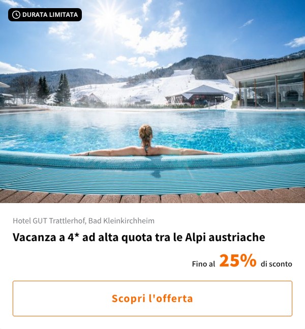 Vacanza a 4* ad alta quota tra le Alpi austriache