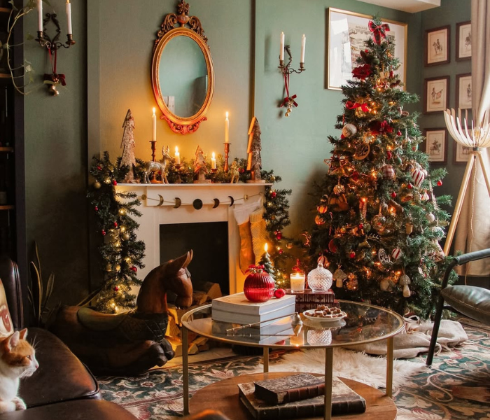 Camera degli ospiti pronta per il Natale