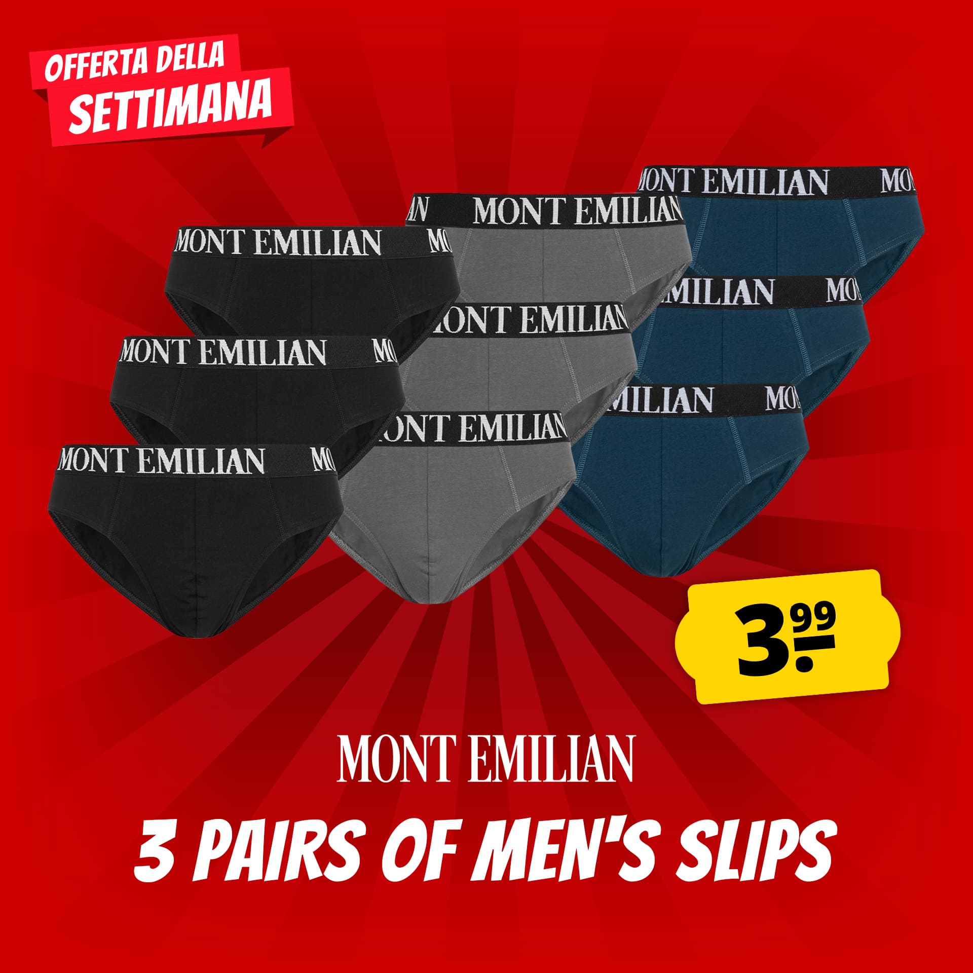 mont emilian avignon uomo slip set da 3