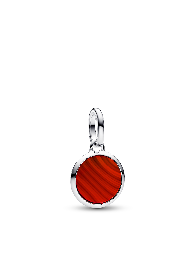 Red Murano Glass Engravable Mini Medallion Charm
