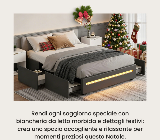 Struttura Letto Matrimoniale Metallo 140 x 190 cm Grigio Scuro