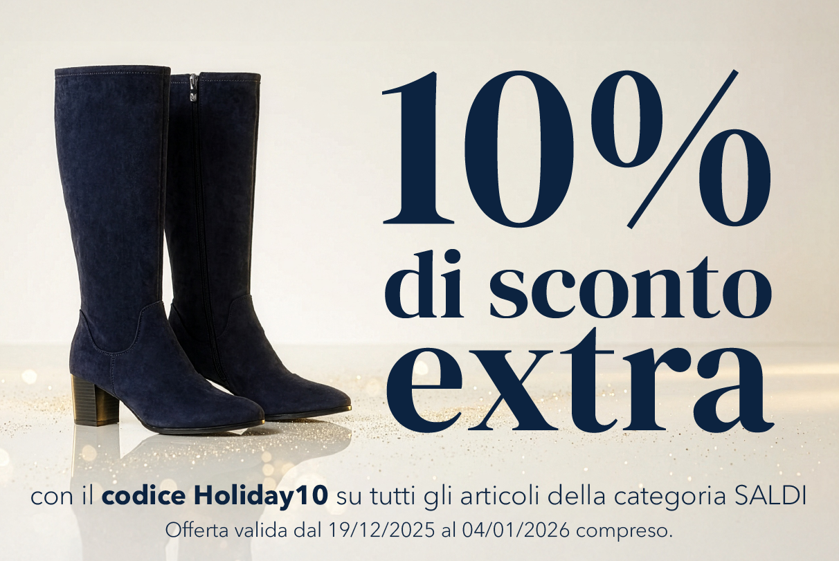 Risparmia un ulteriore 10% sulla categoria SALDI con il codice HOLIDAY10
