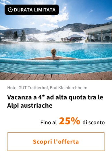 Vacanza a 4* ad alta quota tra le Alpi austriache