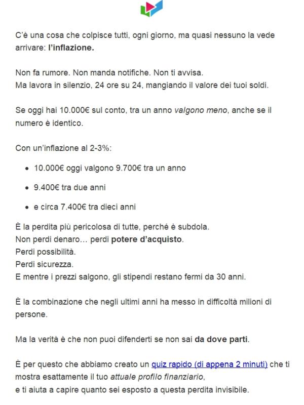 ⚠️ I tuoi risparmi stanno perdendo valore (purtroppo)