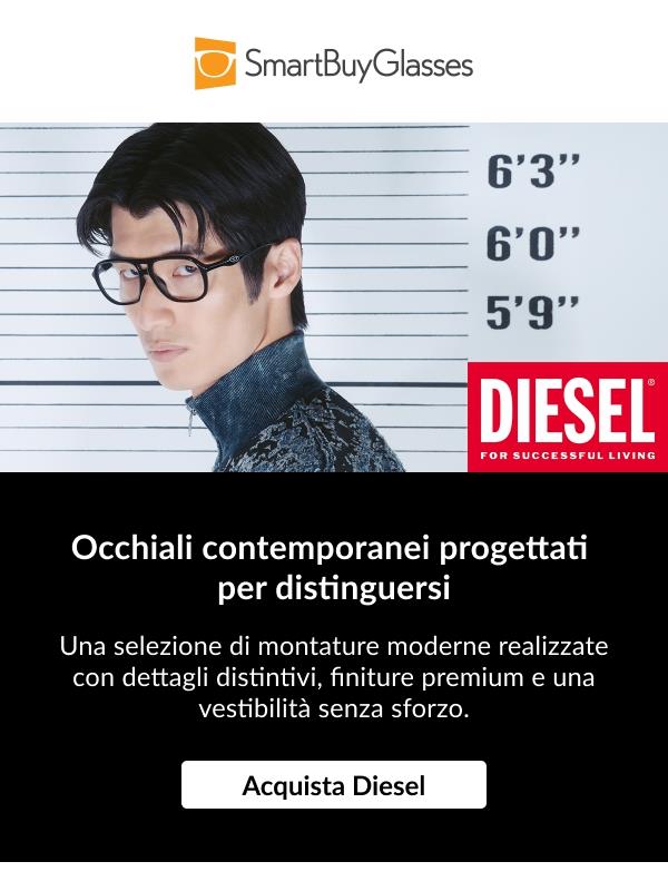 Scopri la selezione Diesel Eyewear