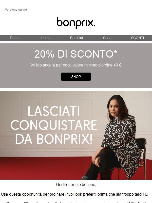 ⏰ Ultima possibilità:  usa il tuo 20% di sconto entro oggi! ⏰