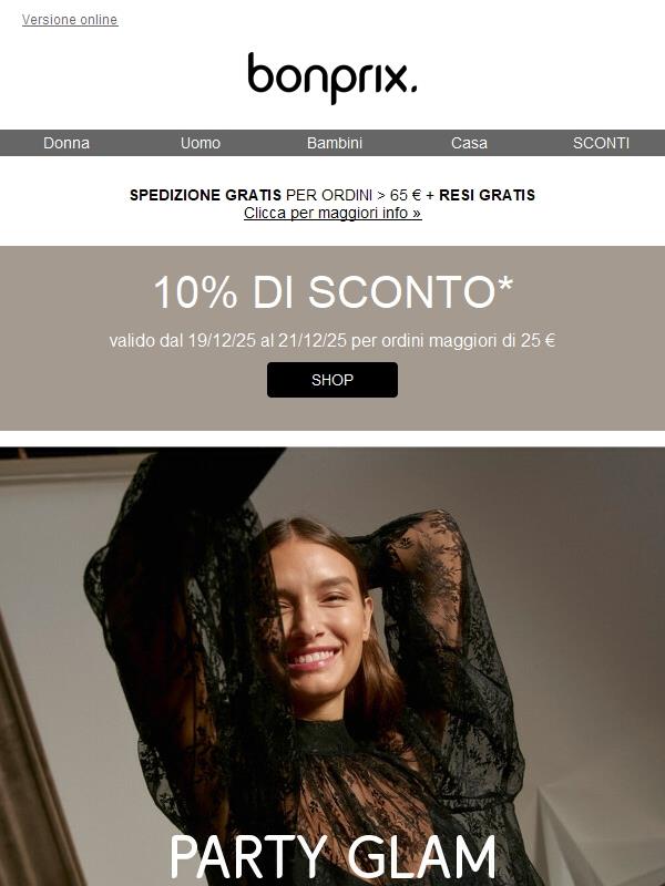 Il nostro regalo per te: 10% di sconto 🎁