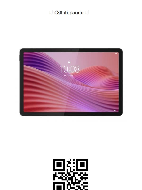 🎉 Offerta Esclusiva su Lenovo Tab! 🎉