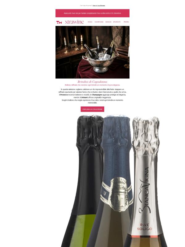 Fai brillare il tuo Natale con i nostri vini