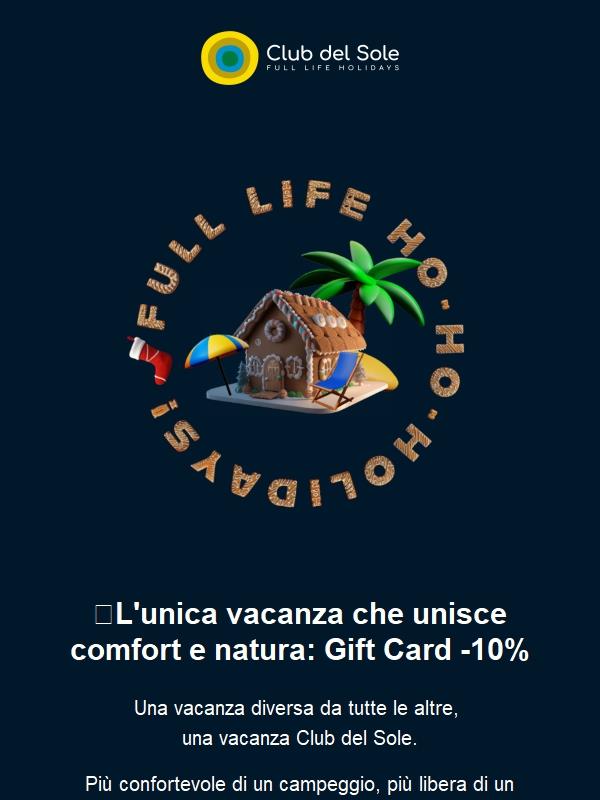 🎁Arrivano le Christmas Gift Card di Club del Sole: -10%