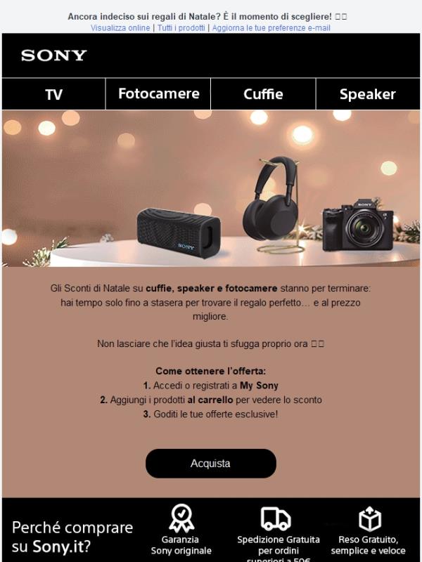 ULTIMA OCCASIONE🎅🏻 acquista cuffie, speaker e fotocamere a prezzi scontati