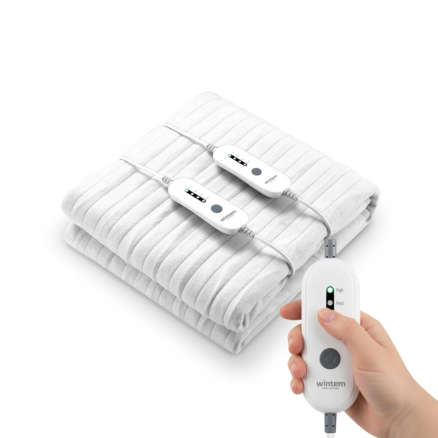 Image of Coperta Termica Elettrica Coprimaterasso Lavabile con RIscaldamento Rapido e 4 Temperature
